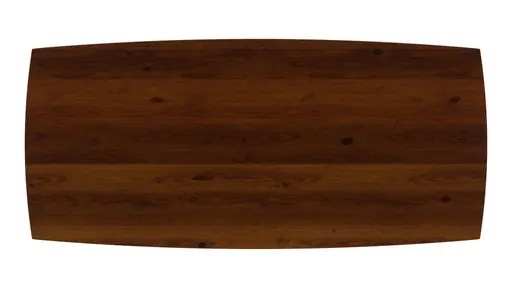 Esstisch 3100 - LB ca. 220x100 cm, Nussbaum Massiv, Stahlwange geneigt, Schwarz