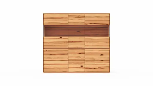 Highboard Hillsboro - Buche/Kernbuche natur, geölt