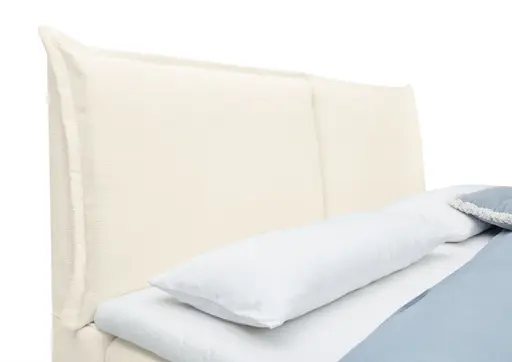 Boxspringbett SANDRIN A- Liegefläche ca. 180x200 cm, Stoff, Weiß