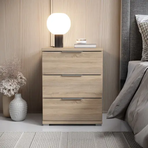 Nachtkommode- Sandeiche Dekor