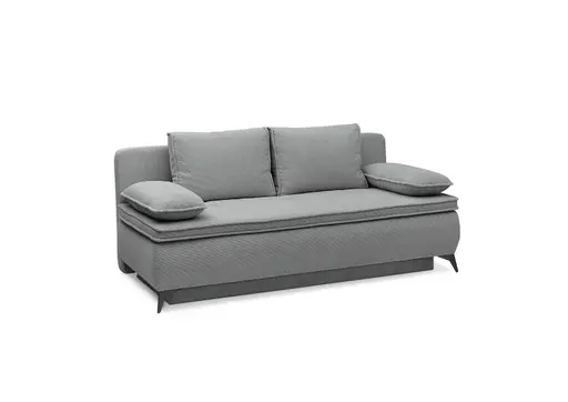 Funktionssofa  JUNNIS - Schlaffunktion mit Bettkasten, Stoff, Dunkelgrau