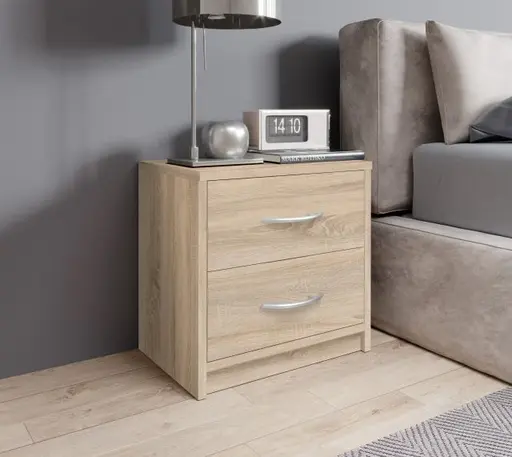 Nachtkommode - Eiche Dekor