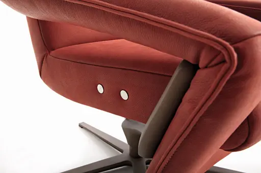 Sessel - Relaxfunktion motorisch, Leder Rot