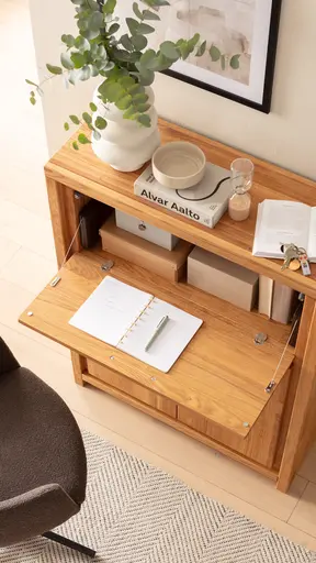 Sekretär Farmingdale light - Eiche massiv, natur geölt