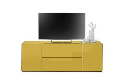 Lowboard - B ca. 181 cm, Goldgelb