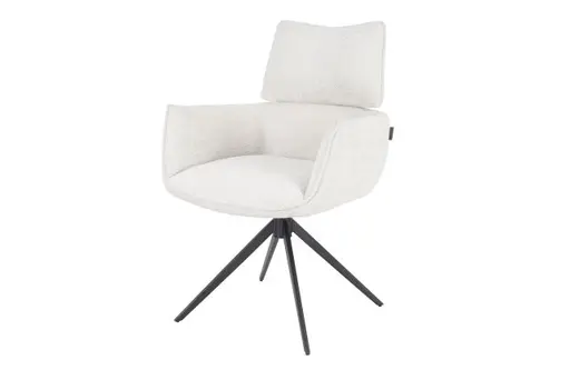 Armlehnstuhl MARGIT - drehbar, Stoff, Silberfarben