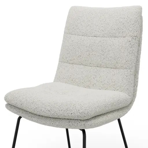 Stuhl Jukka - Stoff, Champagner, Kufen, Schwarz