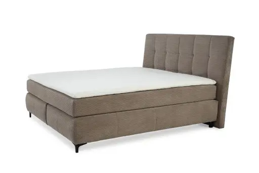 Boxspringbett- Liegefläche ca. 180x200 cm, Stoff, Taupe