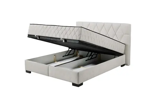 Boxbett - Liegefläche ca. 180x200 cm, Stoff, Sand