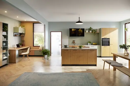 Inselküche 57.150 GL 5 522, Asteiche Natur gebürstet