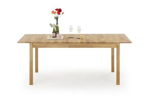 Esstisch- LB ca. 160-200x80 cm, Ausziehbar, Eiche, Massiv, Geölt