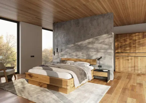 Bettgestell Baltimore - Liegefläche ca. 180x200 cm, Wildeiche massiv