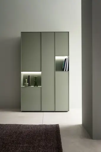 Highboard Casello - BHT ca. 107x180x38 cm, Lack Matt, Schilfgrün