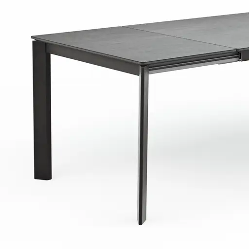 Esstisch Menosa - ausziehbar, LB ca. 160x90 cm, Keramik, Anthrazit