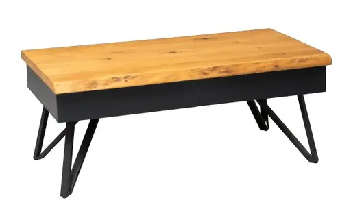 Couchtisch - B/H/T ca. 110x45x60 cm, Wildeiche massiv