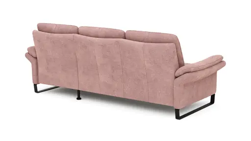 Ecksofa Tenero - 2-Sitzer mit Longchair rechts, Stoff, Helles Rosa