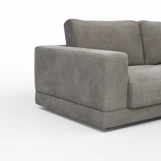 Sofa Juni - 2-Sitzer, Cord, Dunkelgrau