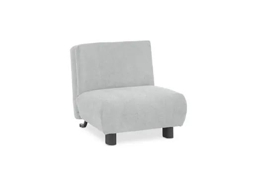 Faltsessel EBBY - ohne Armlehne inkl. Schlaffunktion, Stoff, Grau