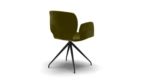 Armlehnstuhl Saltino - Stoff, Schlammgrün