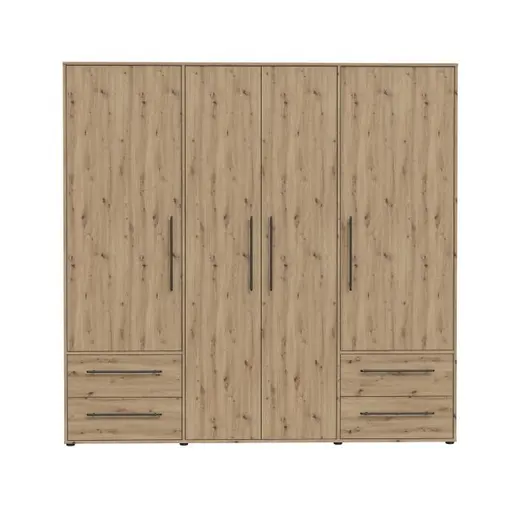 Drehtürenschrank FATHIE- B ca. 206 cm, Eiche Dekor