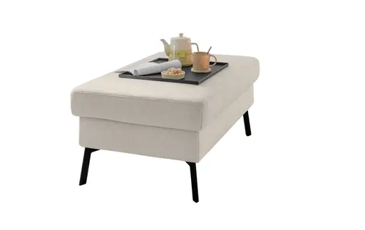 Hockerbank EM Blato -  Stoff, Beige