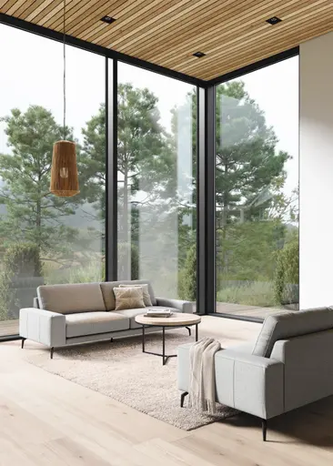 Sofa Redington - 3-Sitzer, Stoff, Hellgrau