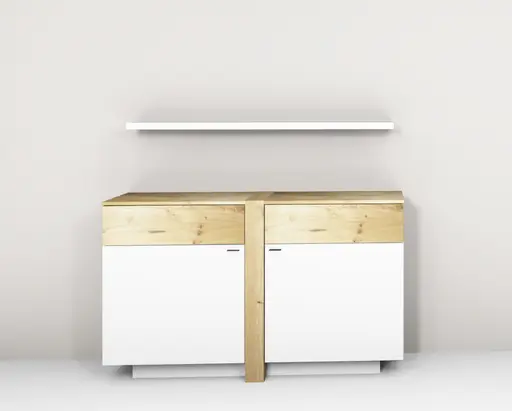 Sideboard Kombination - Lack, Weiß