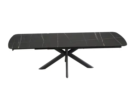Esstisch MAXIE - ausziehbar, LB ca. 190x98 cm, Glaskeramik, Anthrazit Struktur