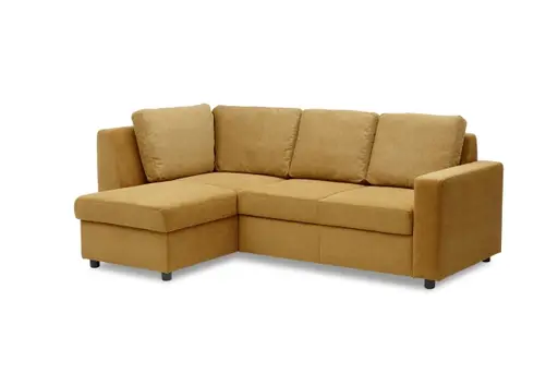 Ecksofa PRO FLEXX - Ecke links, 2-Sitzer, Stoff, Senfgelb