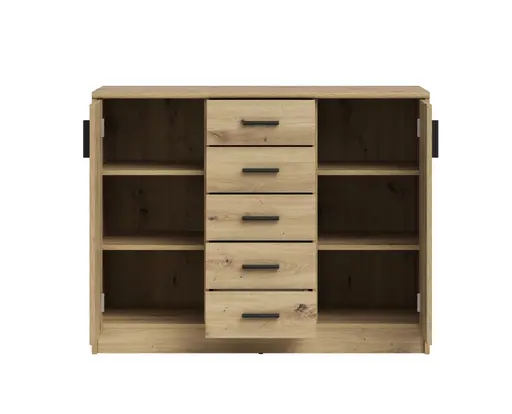 Kommode - B ca. 109 cm, Artisan Eiche Nachbildung