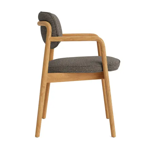Armlehnstuhl Kanoa - Stoff, Espresso 