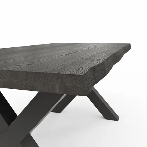 Esstisch Clifton - LB ca. 200x100 cm, Zerreiche massiv, Smoke