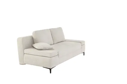 Sofa JEREMO - 2-Sitzer inkl. Schlaffunktion und Armlehnen verstellbar, Stoff, Beige