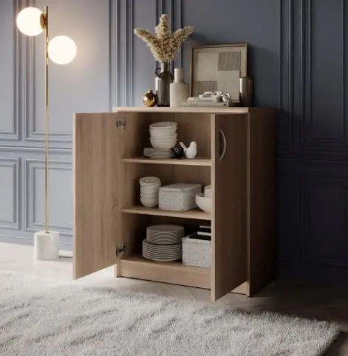 Kommode - B ca. 74 cm, Sonoma Eiche Nachbildung