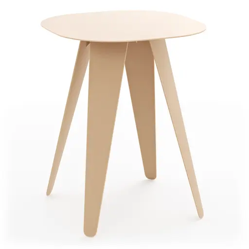 Beistelltisch Signe - BHT ca. 40x50x40 cm, Lack, Beige