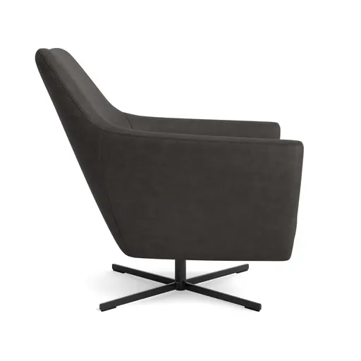 Sessel Noreli - drehbar, Stoff, Anthrazit