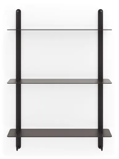 Wandregal Dagny - BHT ca. 60x85x18 cm, Metall, Schwarz