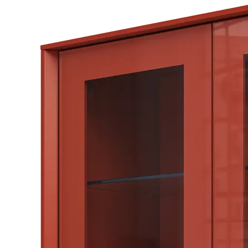 Vitrine Parano - Lack, Rot