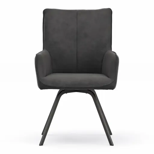 Armlehnstuhl Calyra - Stoff, Anthrazit
