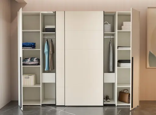  Schwebe-/Drehtürenschrank FAHDA- B ca. 270 cm, Sand