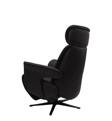 TV-Sessel MATHIS - drehbar, Aufstehhilfe, Relaxfunktion, Kopfteilverstellung, Leder, Chocolate