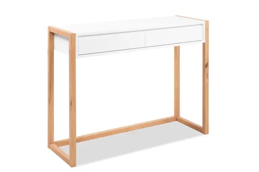 Konsole - LB ca. 100x35 cm, Weiß, Artisan Eiche Nachbildung