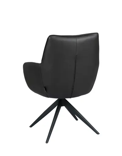 Armlehnstuhl MANON - drehbar, Stoff, Schwarz