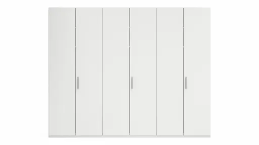 Drehtürenschrank Viana - B. ca. 299 cm, Lack, Weiß