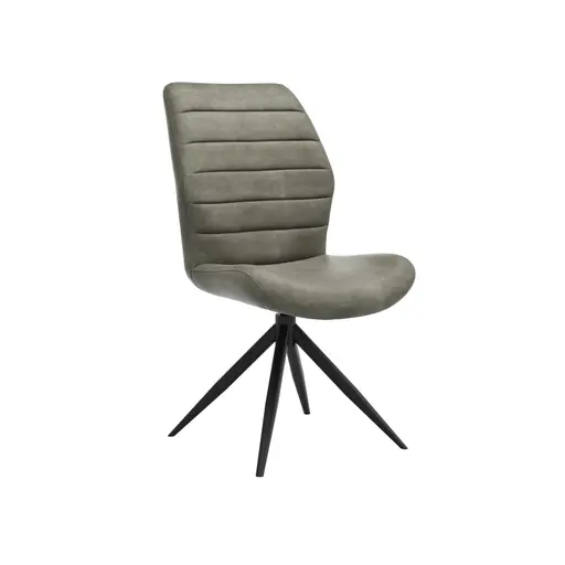 Stuhl Dalyan - drehbar, Stoff, Grau