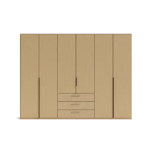 Drehtürenschrank Caluma - B. ca. 300cm, Furnier, Balkeneiche