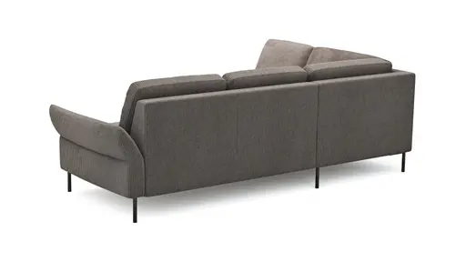 Ecksofa Rockport A - Ecke links mit 2,5-Sitzer rechts, inkl. Armlehne verstellbar, Stoff, Braun