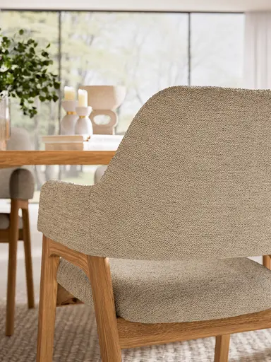 Armlehnstuhl Flore 1 - Stoff, Beige