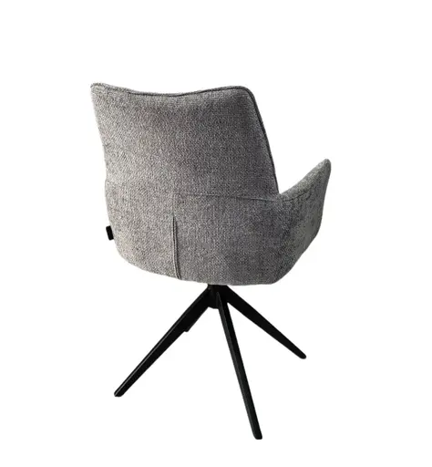 Armlehnstuhl MILENA - drehbar, Stoff, Silberfarben