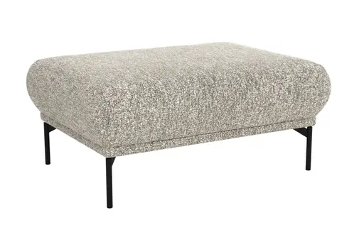 Hocker Joana - LB. ca. 100x73 cm, Stoff, Beige